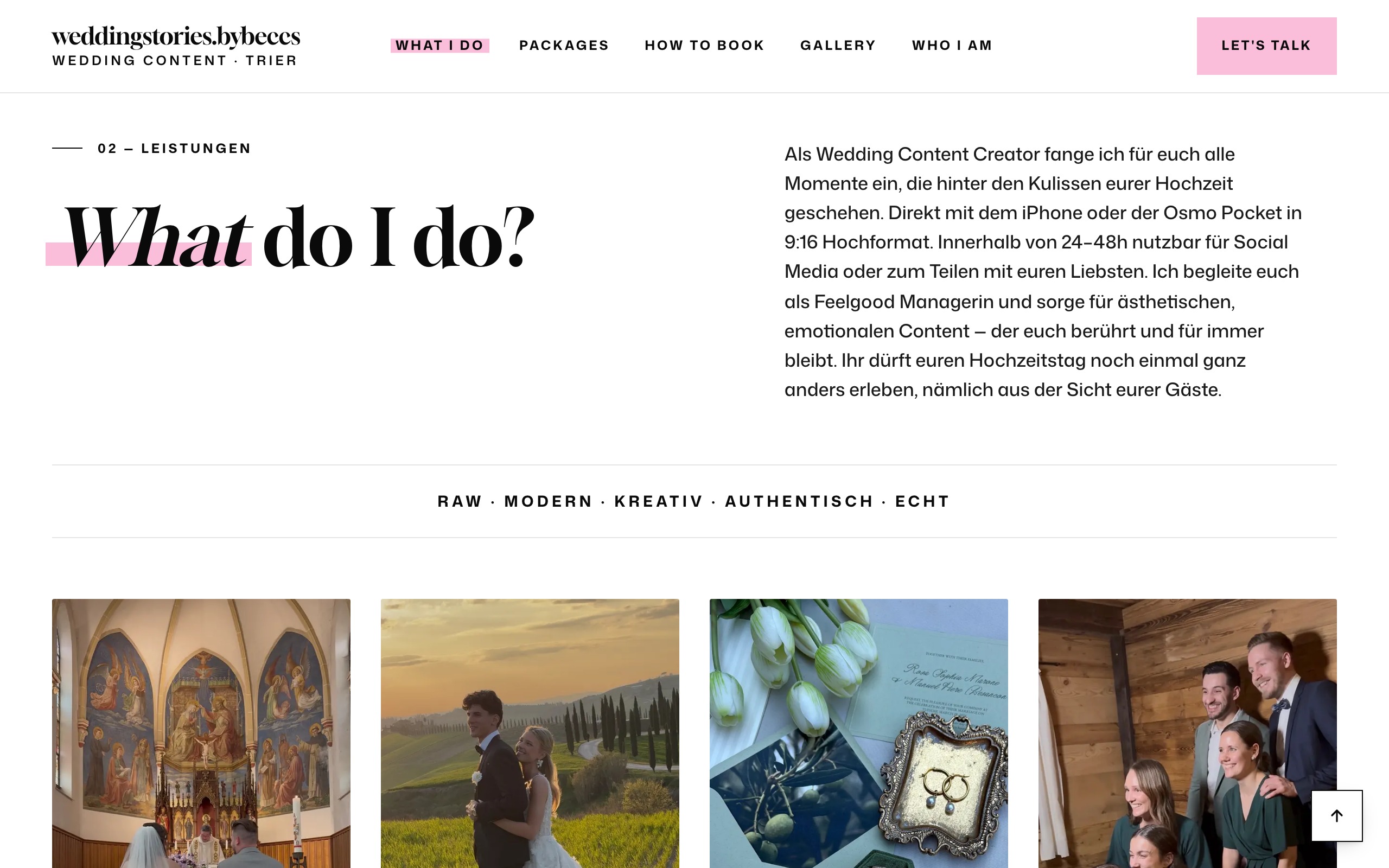 weddingstories by Beccs — Pakete, Buchungsablauf und Galerie